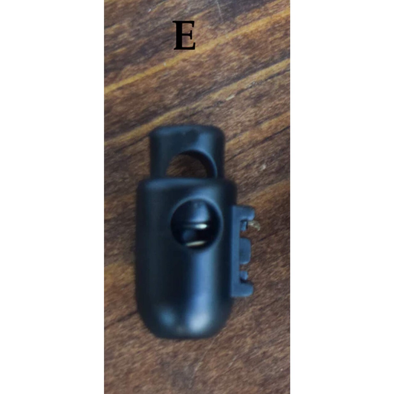 12 Pieces E (Black) Drawstring Cord Stopper Spring Toggle Lock for Hoodie, Sewing, Mask Use